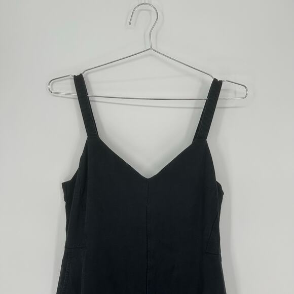 Club Monaco Black Midi Jumpsuit Size 0 Linen Blend — Good Used - Picture 5 of 8